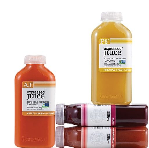 Botellas de ExpressedJuice con EcoClear Botellas de ExpressedJuice con EcoClear